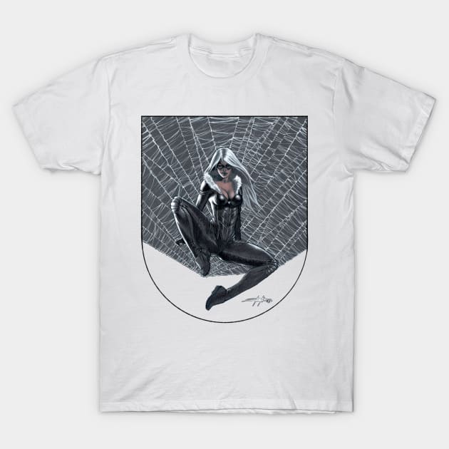 Black Cat T-Shirt by lucastrati